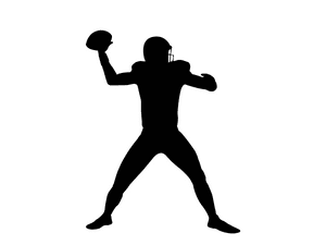 A player is throwing Football