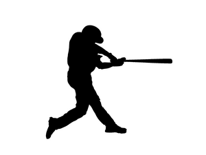 Silhouette of a Baseball player