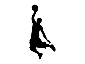 Silhouette of a Basketball player