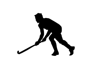 Silhouette of a Hockey player