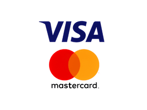 Logo of Visa and Mastercard