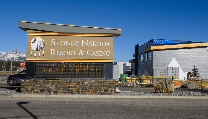 Front Gate of Stoney Nakoda Resort Casino