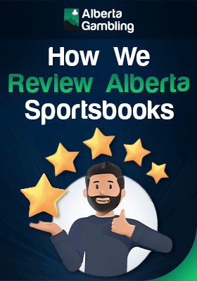 A person is holding Star ratings for ranking top Alberta sports betting sites