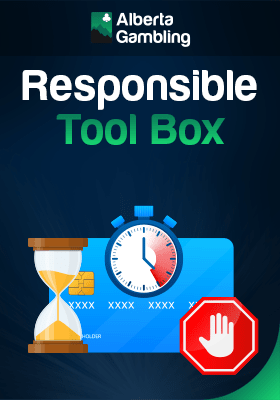 A timer, stop sign and pressure gauge on a credit card for responsible gaming tools
