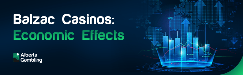 Some infographic bars and charts for economic effects of Balzac Casinos