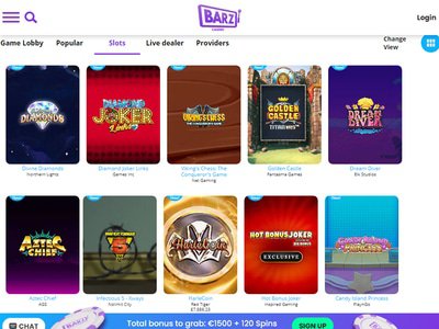 Barz Casino website