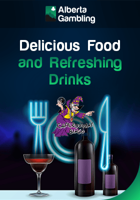 Cutlery and crockery with some fine wine for delicious food and refreshing drinks at Castledowns Bingo