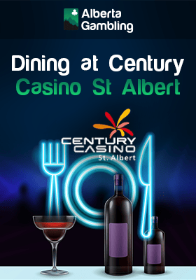 Cutlery and crockery with some fine wine for dine in style at Century Casino St Albert