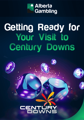 A few glowing dices and coins for getting ready for your visit to Century Downs