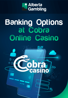 A credit card on a mobile phone with QR code and lock for banking options at Cobra online Casino