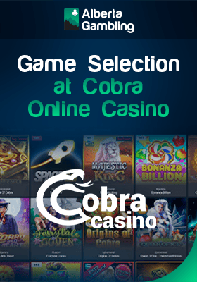 Cobra Casino gaming library with their logo for different game selection