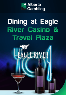Cutlery and crockery with some fine wine for dine in style at Eagle River Casino