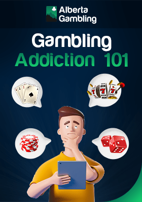 A person holding a gaming tab and only thinking of gambling for gambling addiction