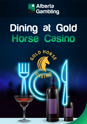 Cutlery and crockery with some fine wine for dining delights at Gold Horse Casino
