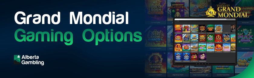 Different types of games in one collection for Grand Mondial gaming options