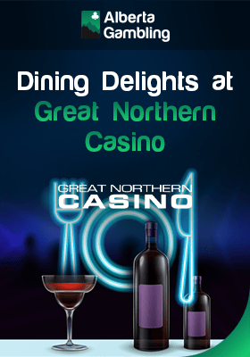 Cutlery and crockery with some fine wine for dining delights at Great Northern Casino