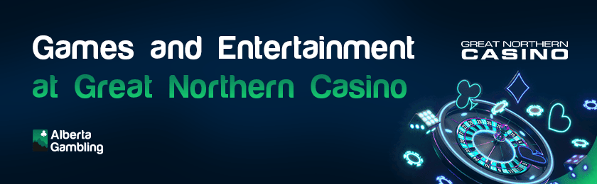 A roulette machine and some gaming items for games and entertainment at Great Northern Casino