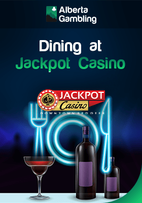 Cutlery and crockery with some fine wine for dine in style at Jackpot Casino