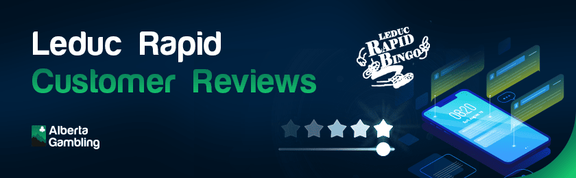 A few star ratings and reviews for customer feedback of Leduc Rapid Bingo
