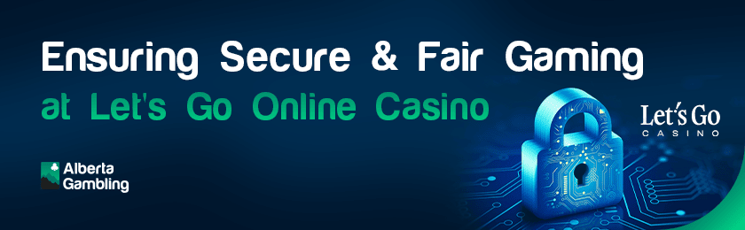 A futuristic lock for security and fair gaming at Let'sGo online casino