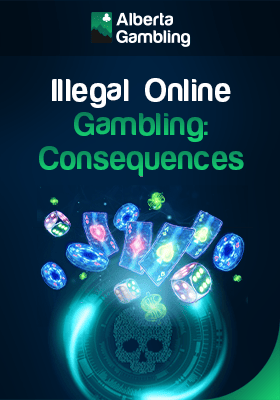 Dice, Chips, Cards and Skull for Consequences of Illegal Online Gambling