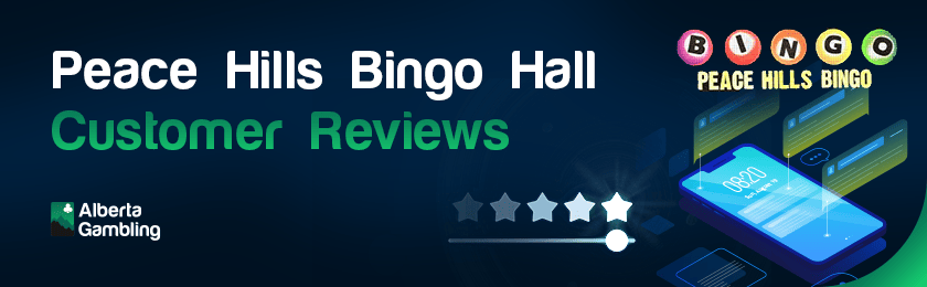 A few star ratings and reviews for customer reviews of Peace Hills bingo hall