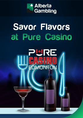 Cutlery and crockery with some fine wine for savor flavors at Pure Casino