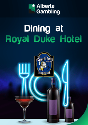Cutlery and crockery with some fine wine for dining delights at Royal Duke Hotel