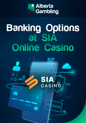 A credit card on a mobile phone with QR code and lock for banking options at SIA online Casino