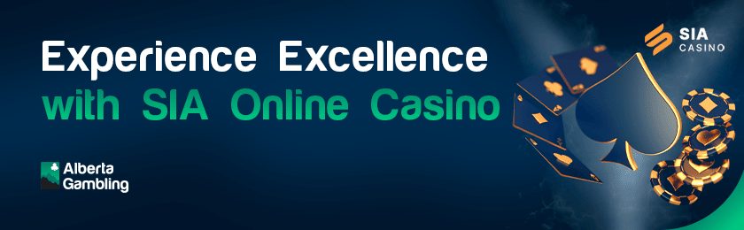 A deck of card and casino chips for experiencing excellence with SIA online casino