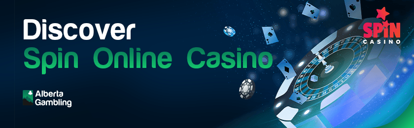 A glowing roulette with some casino gaming items for discovering Spin Online Casino