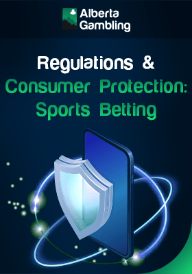 Mobile phone and shield as a symbol for regulation and consumer protection in Alberta
