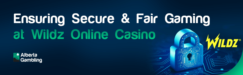 A futuristic lock for security and fair gaming at Wildz online casino